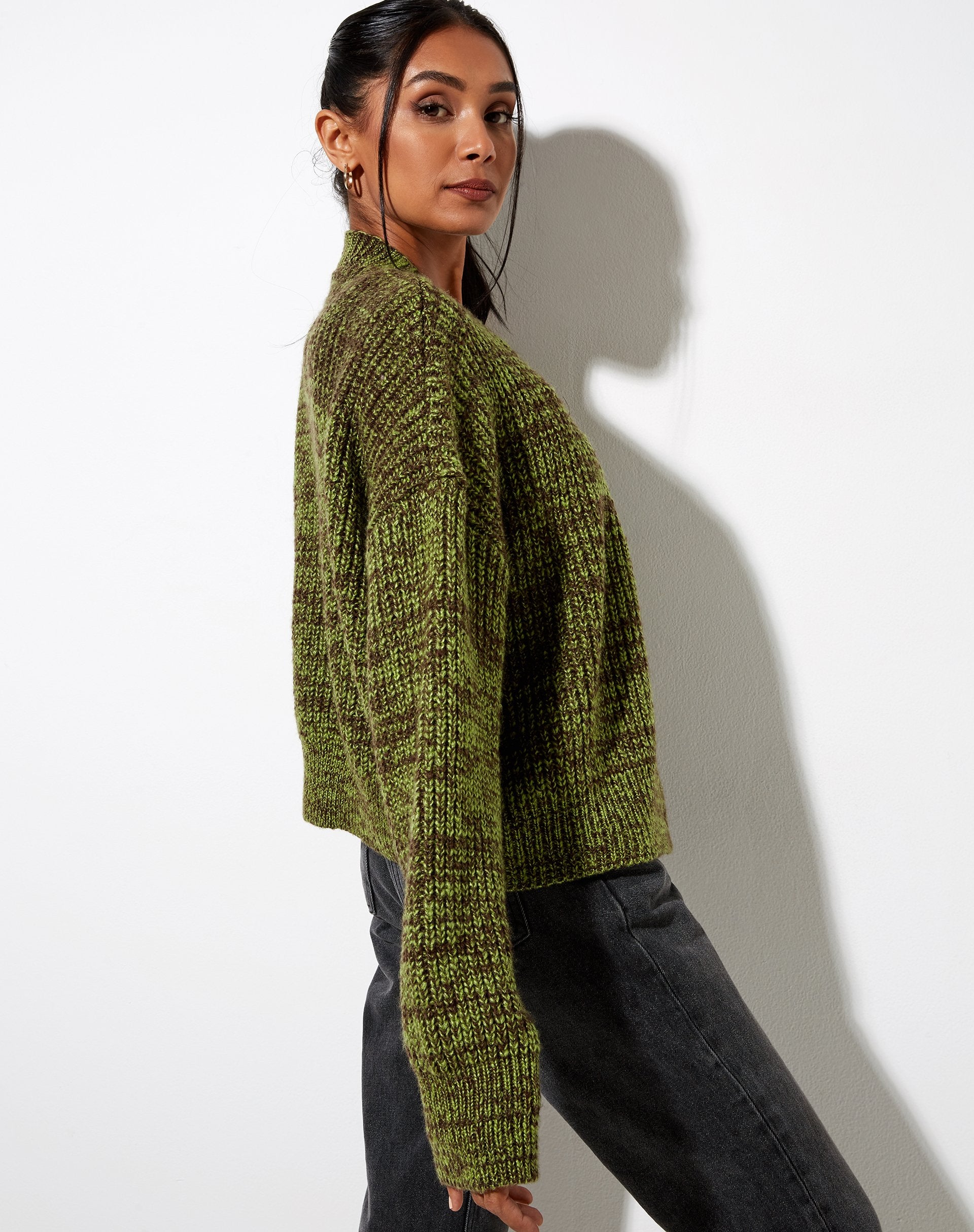 Immagine del cardigan Fia in nero e verde