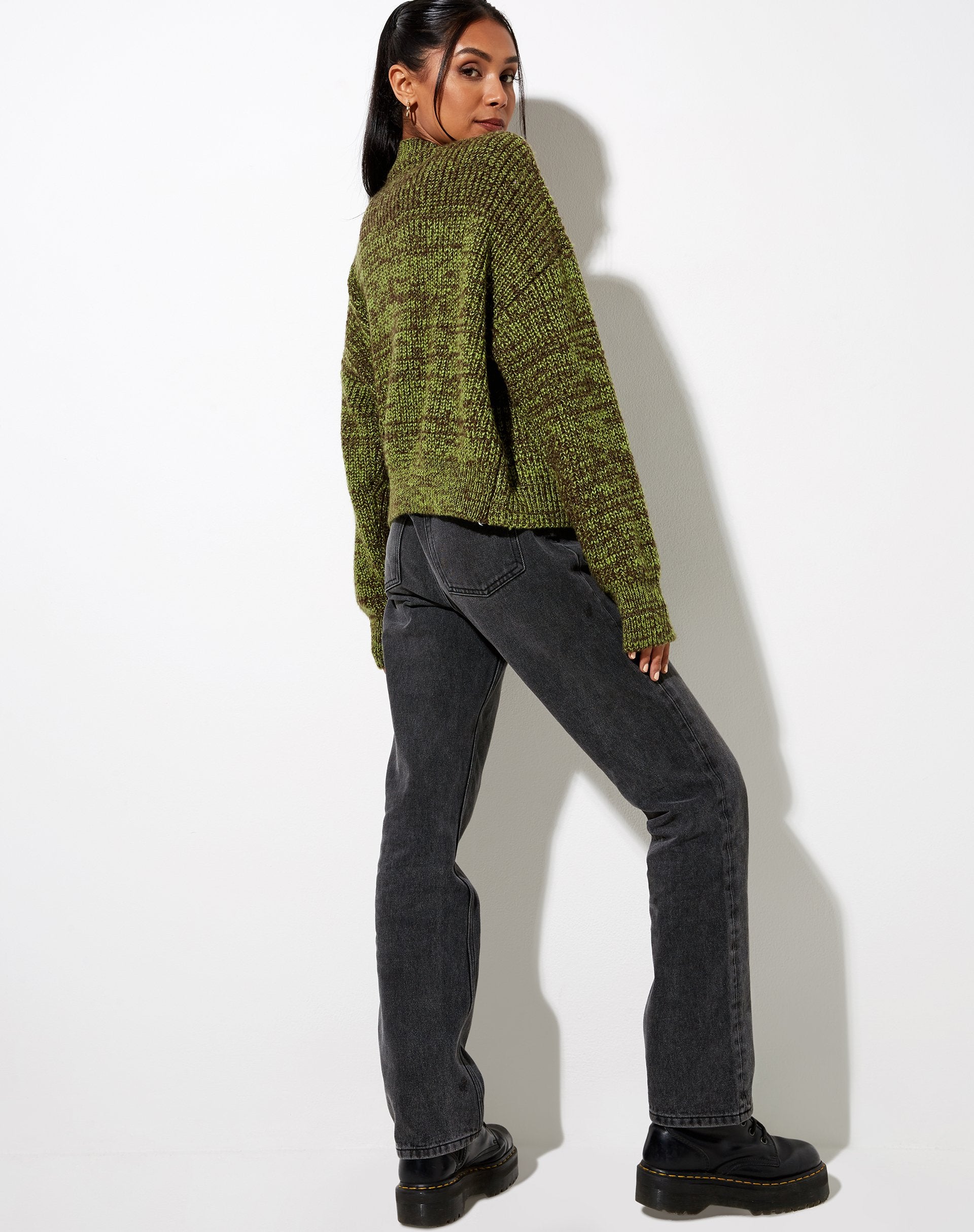 Immagine del cardigan Fia in nero e verde