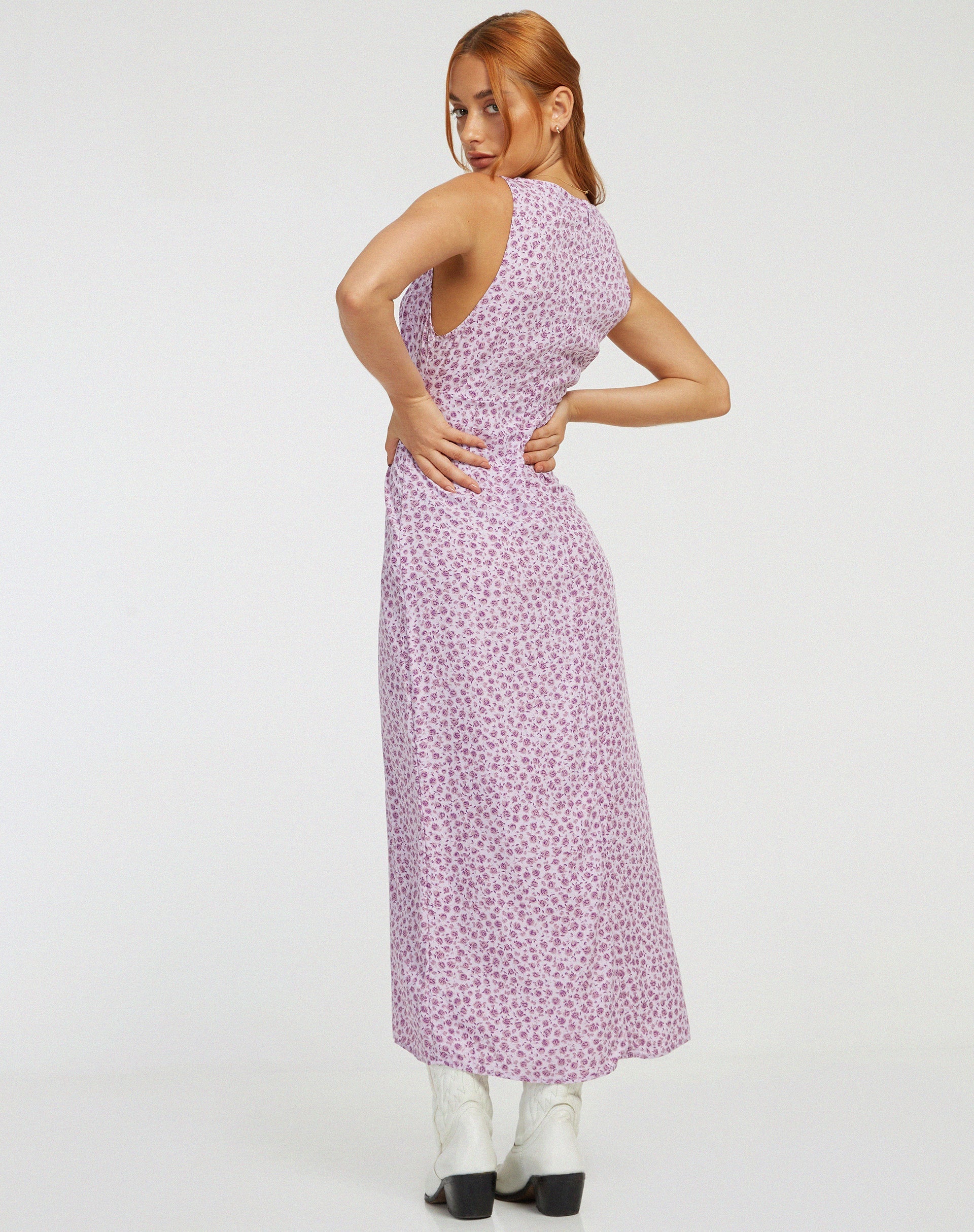 immagine di Fiaso Midi Dress in Ditsy Rose Lilac