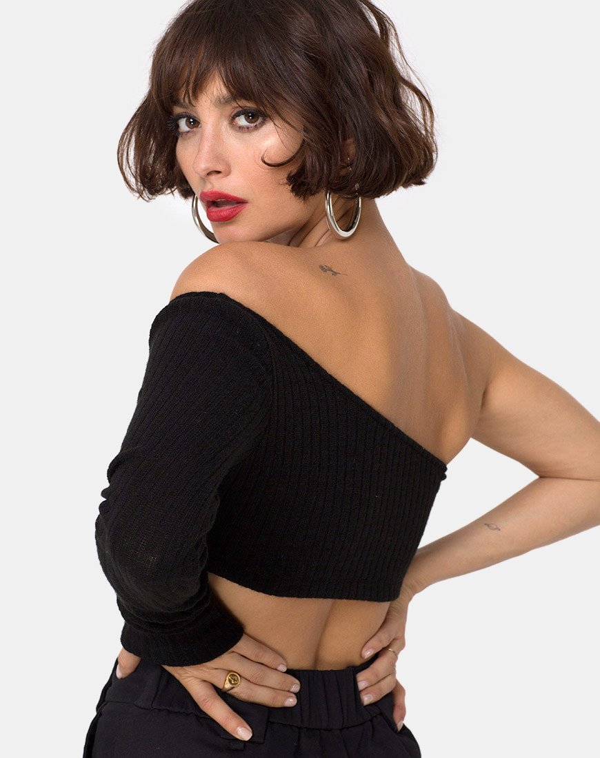 Immagine di Fiax Top in Rib Black