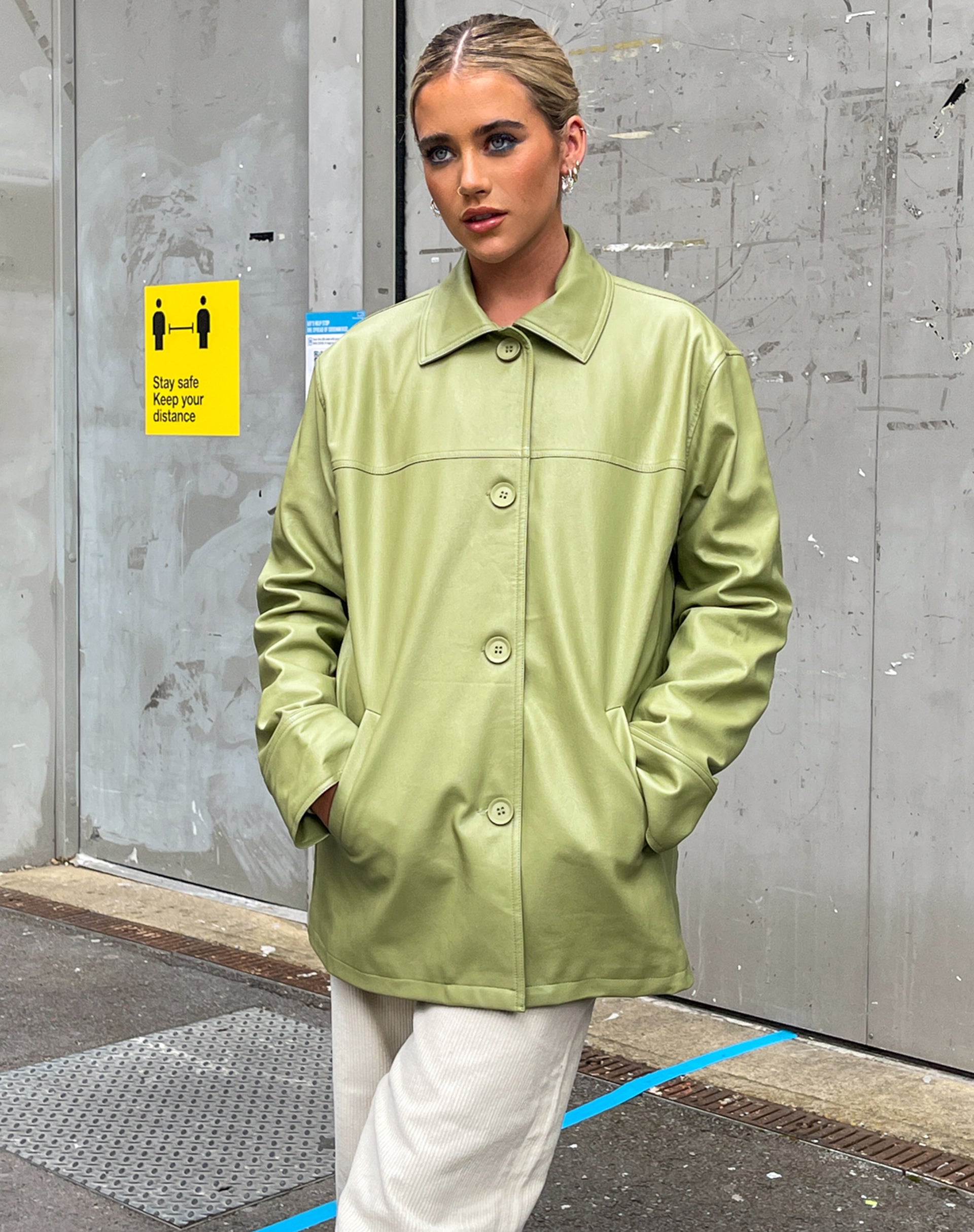 Immagine di MOTEL X OLIVIA NEILL Giacca Walta in Pu Green