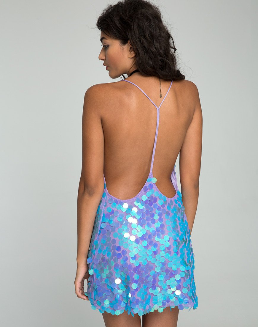 Abito Finn in paillettes a disco a sirena
