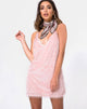 Immagine di Finn Dress in peluche con frange Rosa Zucchero