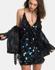 Immagine di Finn Slip Dress in paillettes nero opale