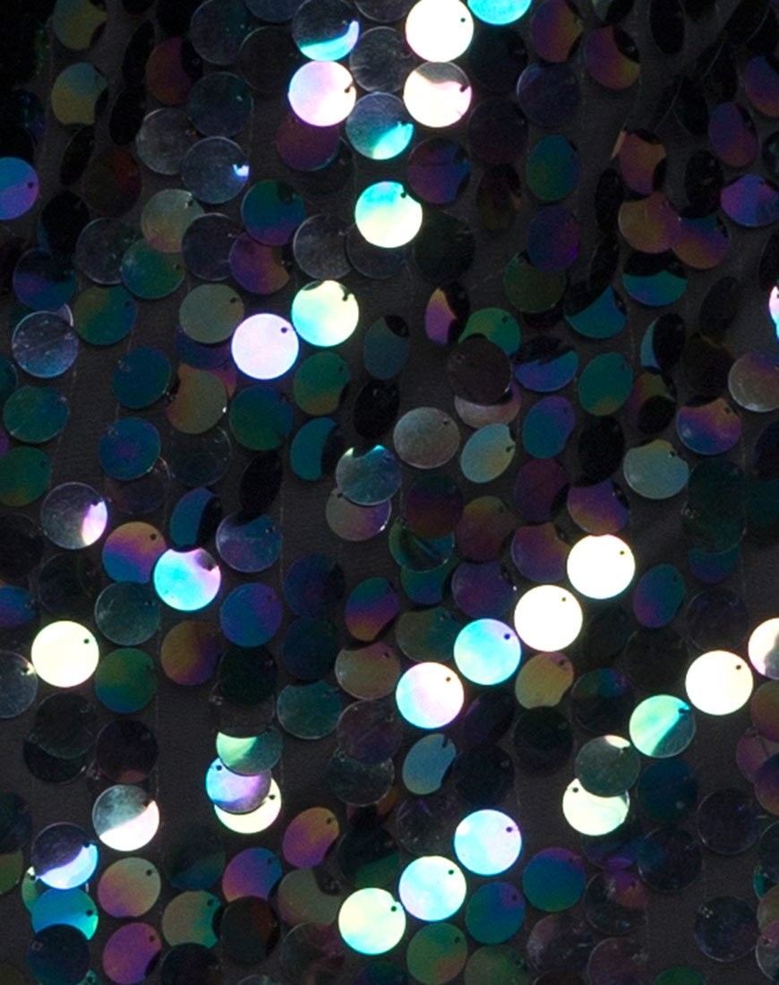 Immagine di Finn Slip Dress in paillettes nero opale