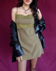 immagine di Fiona Mini Dress in Satin Avocado
