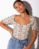 Immagine di Flaba Crop Top in Daisy Day Cream
