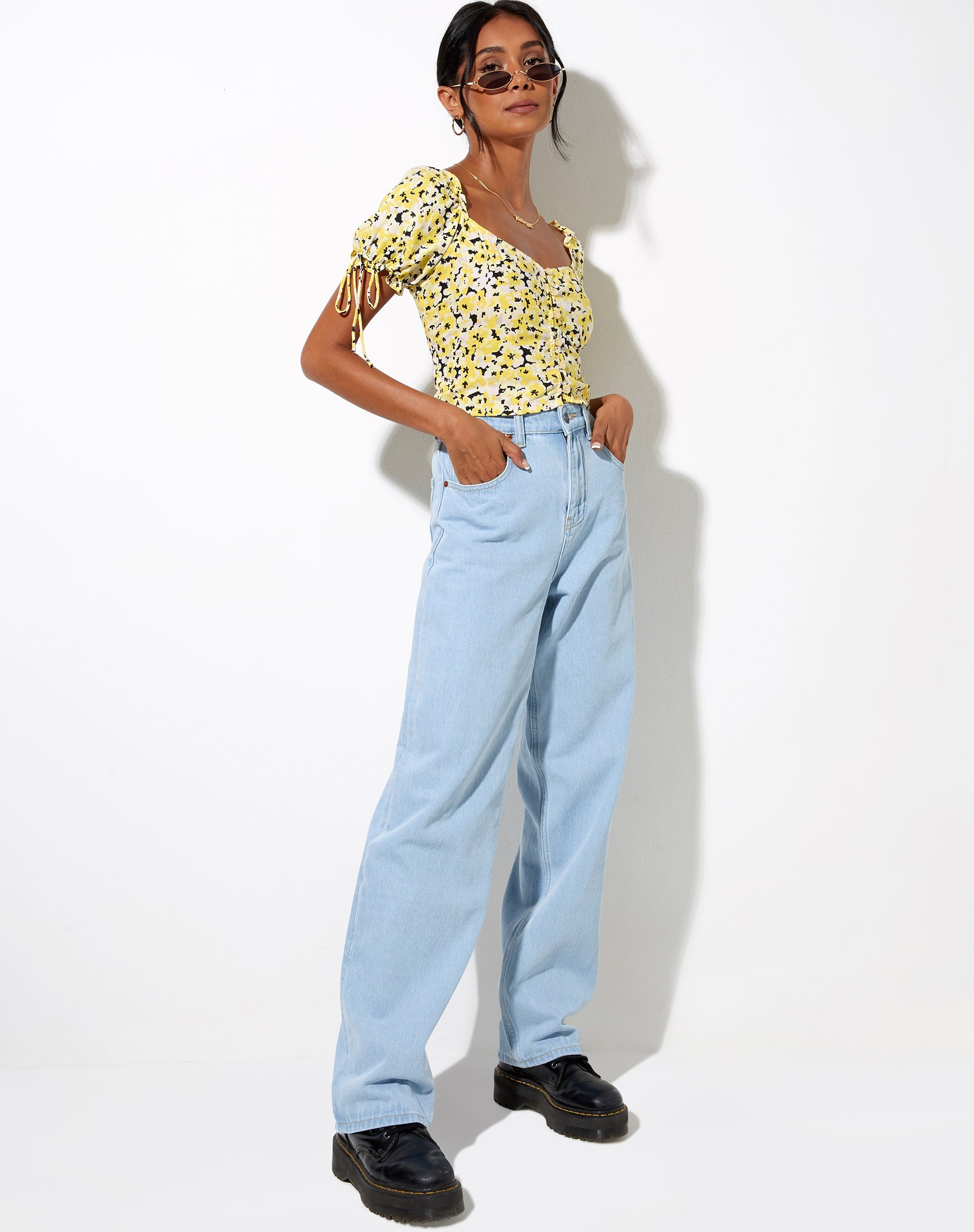 Immagine di Flaba Crop Top in giallo Sunflower Pop