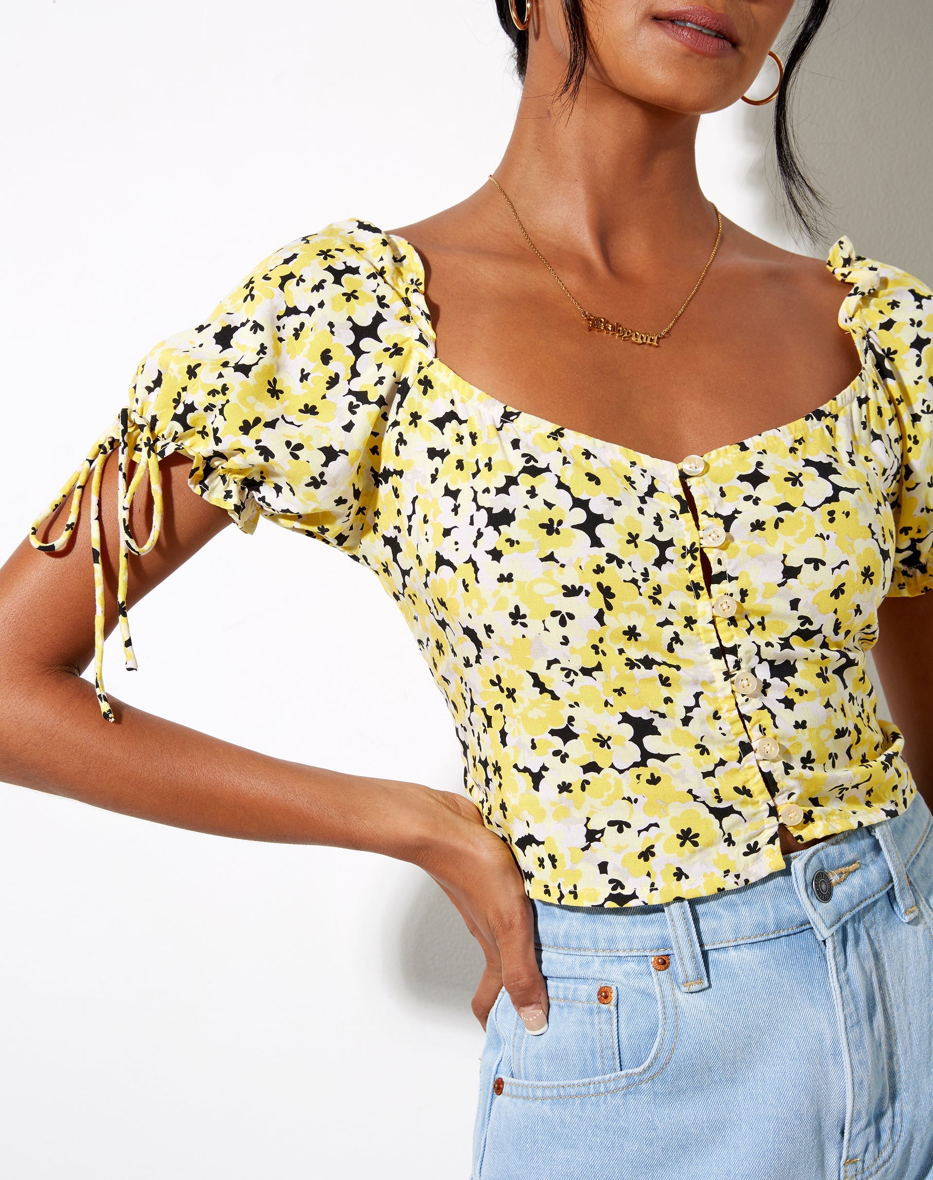 Immagine di Flaba Crop Top in giallo Sunflower Pop