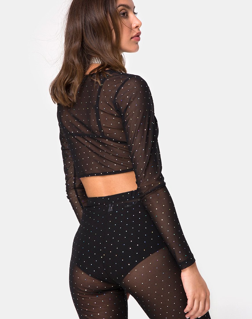 Immagine di Yun Top in rete cristallo nero X Principessa Polly