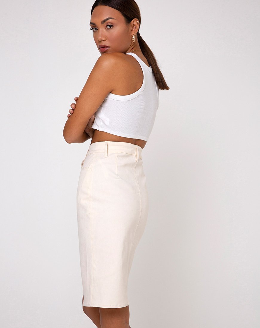 Immagine di Flasa Midi Skirt in Ecrù