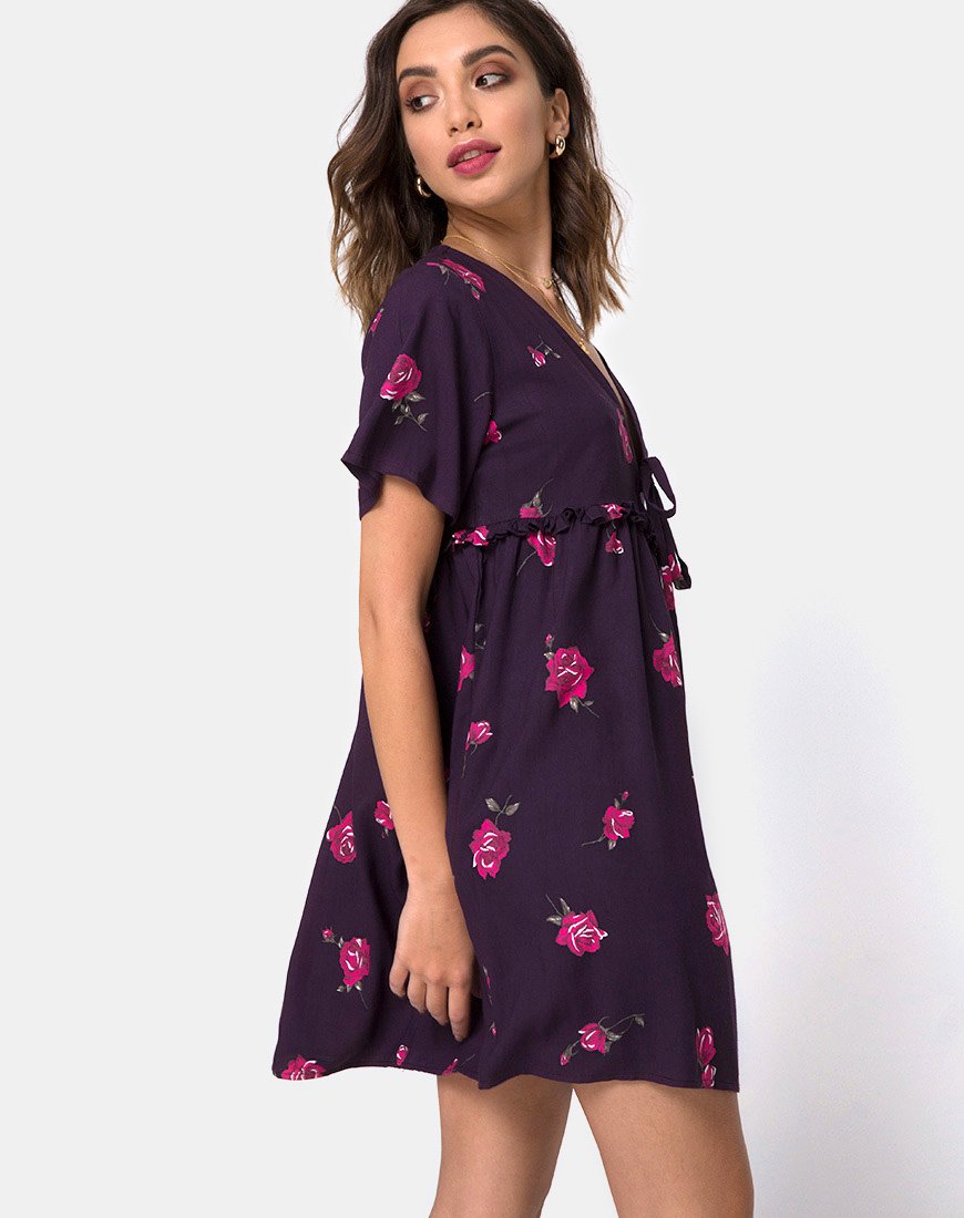 Mini abito Flawa in rosa da sera