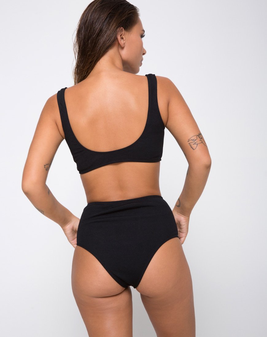 Immagine di Fleata Bikini Bottom Mini Rib Textured Onyx