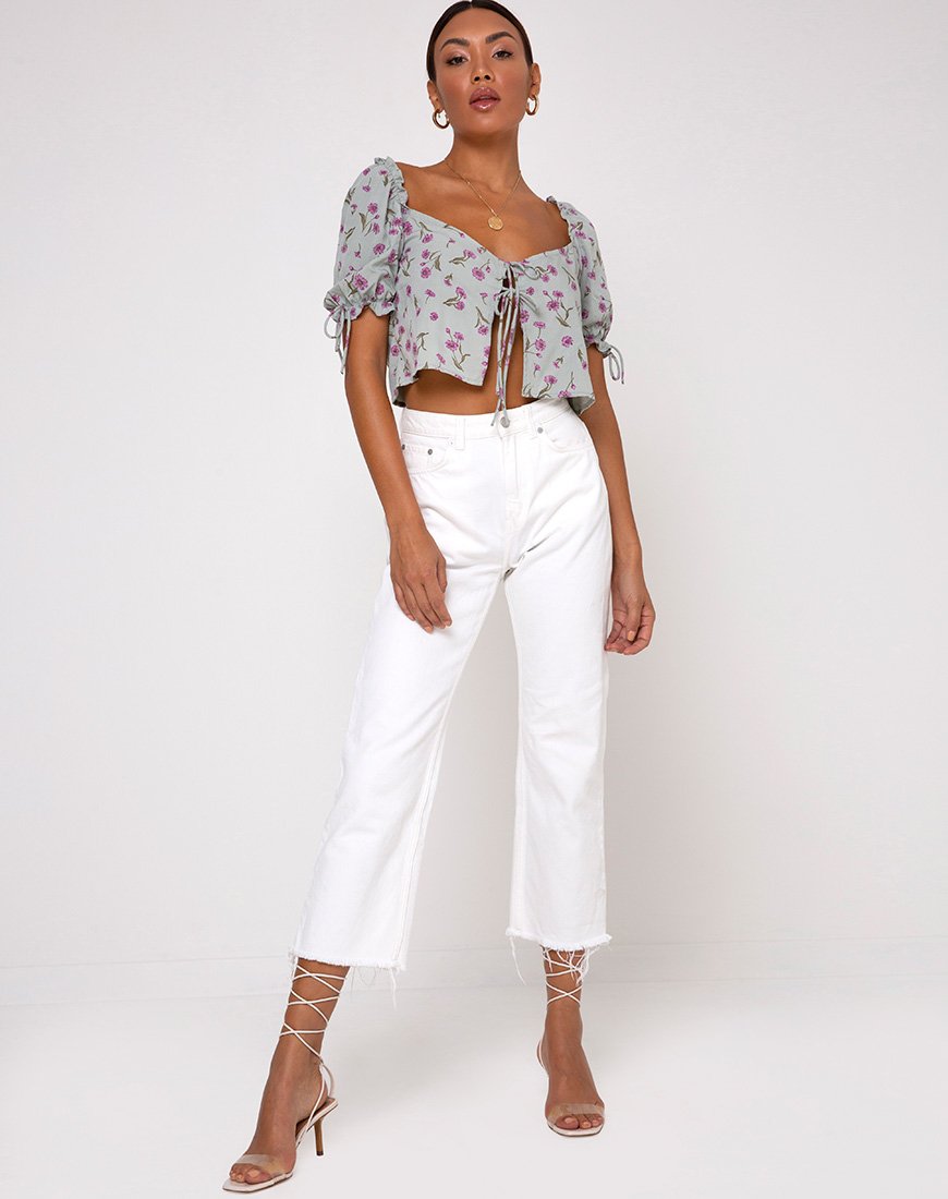 Immagine di Fleur Top in Little Petal Blu scuro