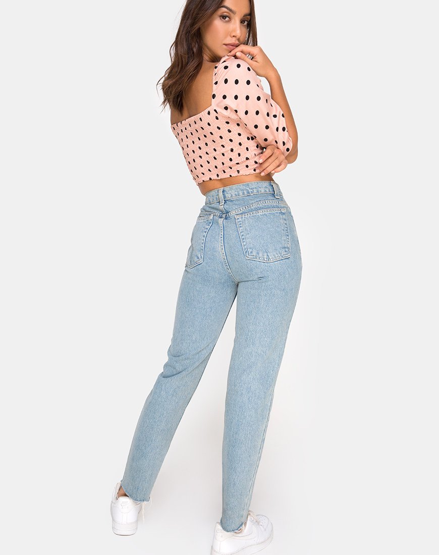 Immagine di Flory Crop Top in New Polka Nude