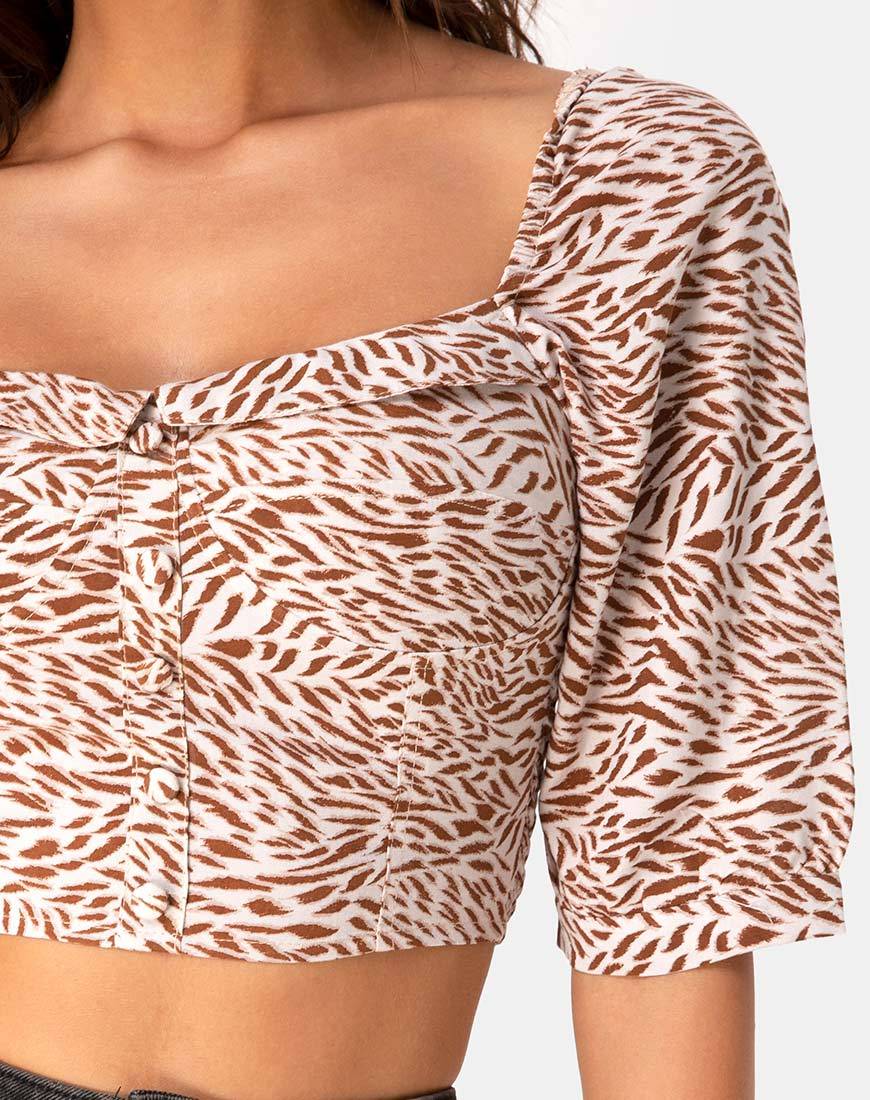 Immagine di Flory Crop Top in Safari Taupe