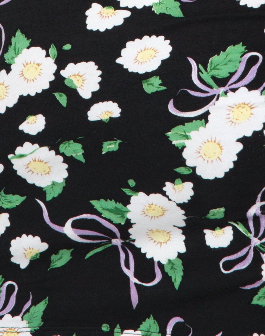 Immagine di Kimmy Gonna Bodycon in Daisy Ribbon Nero