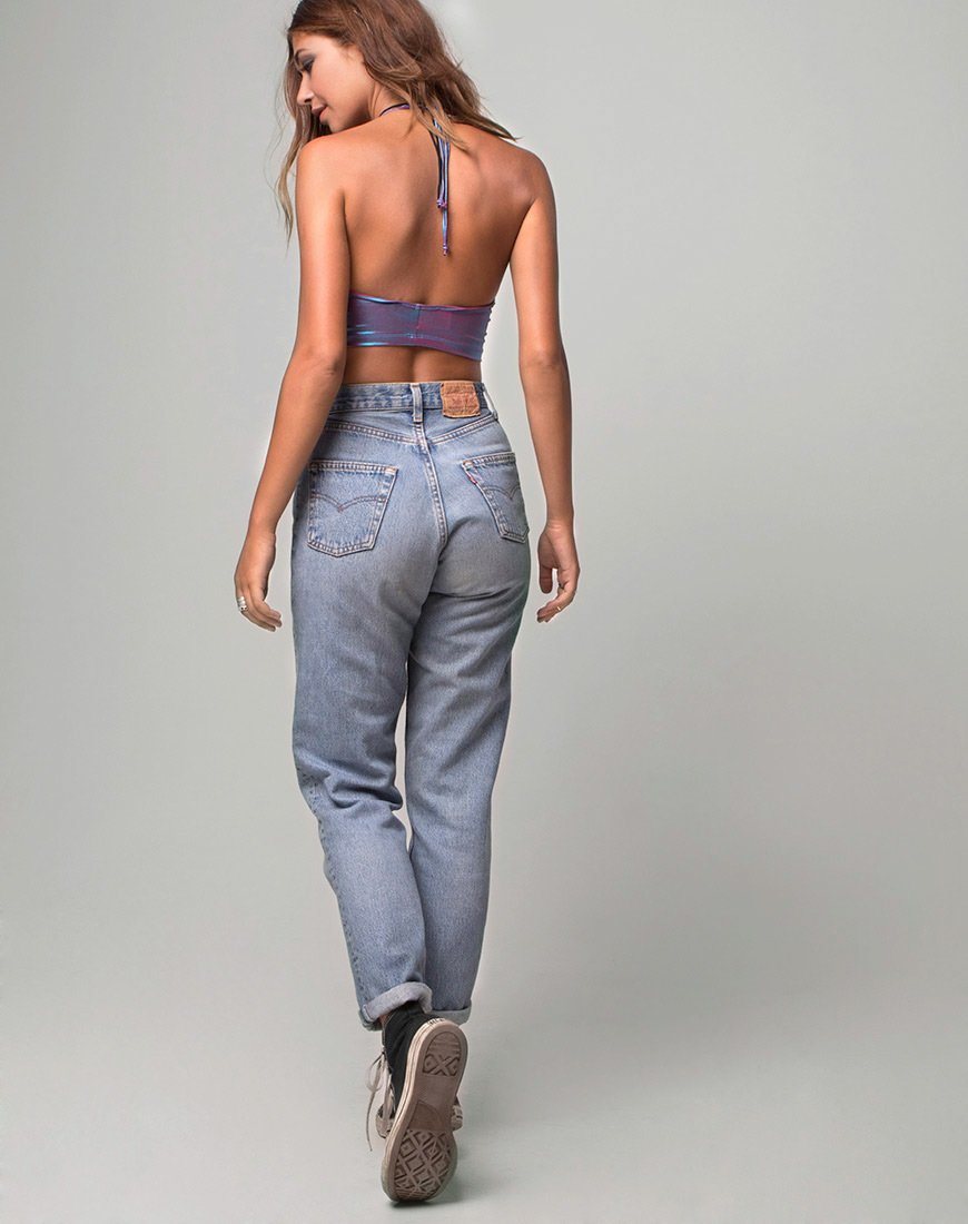 Immagine di Fonda Crop top in Opal Shimmer Metallico