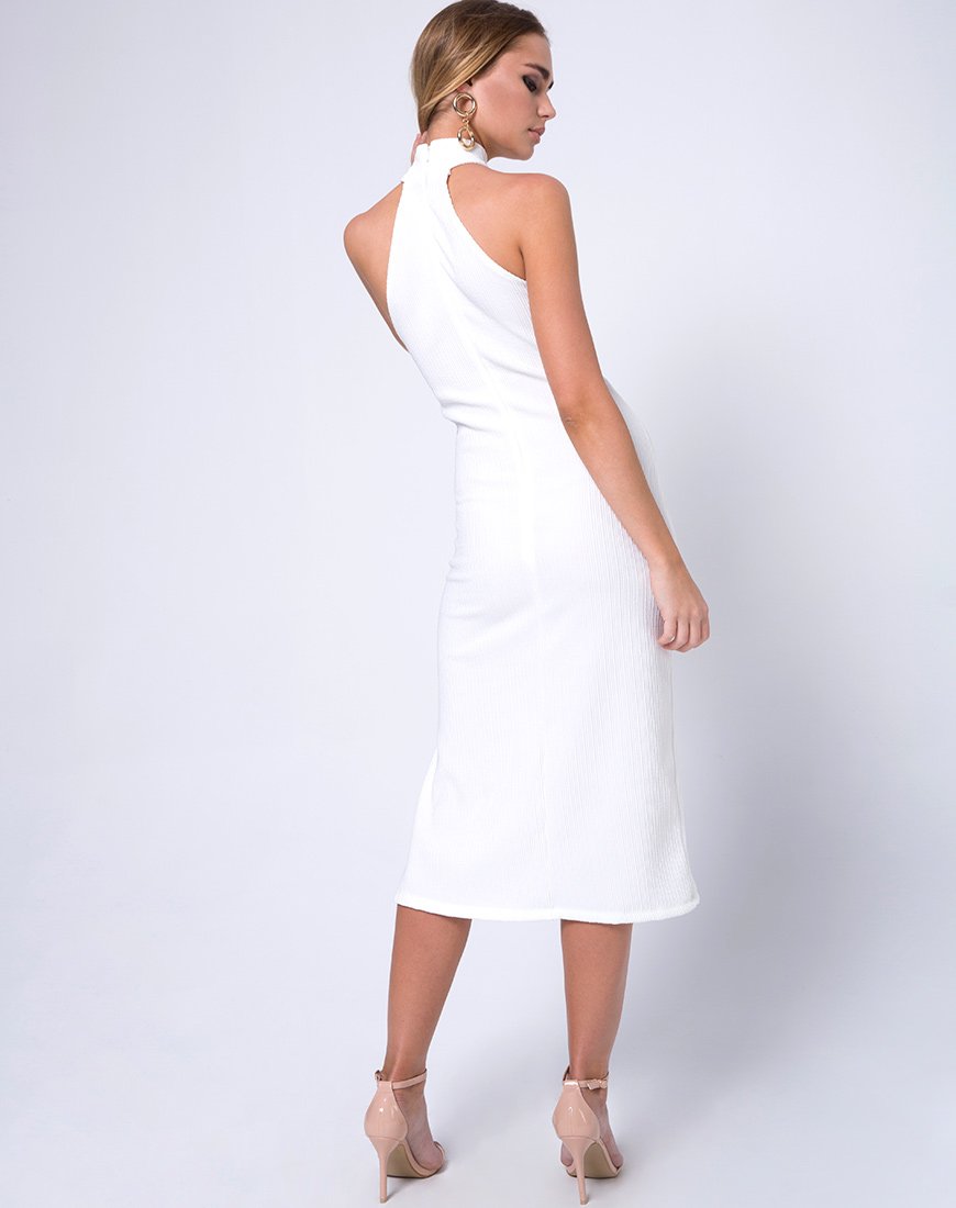 Immagine di Freja Bodycon Dress in Multi Rib Avorio