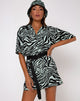 Immagine di Fresia Shirt Dress in Wavey Zebra Mint