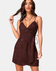 Immagine di Furiosa Wrap Dress in raso rosa cacao