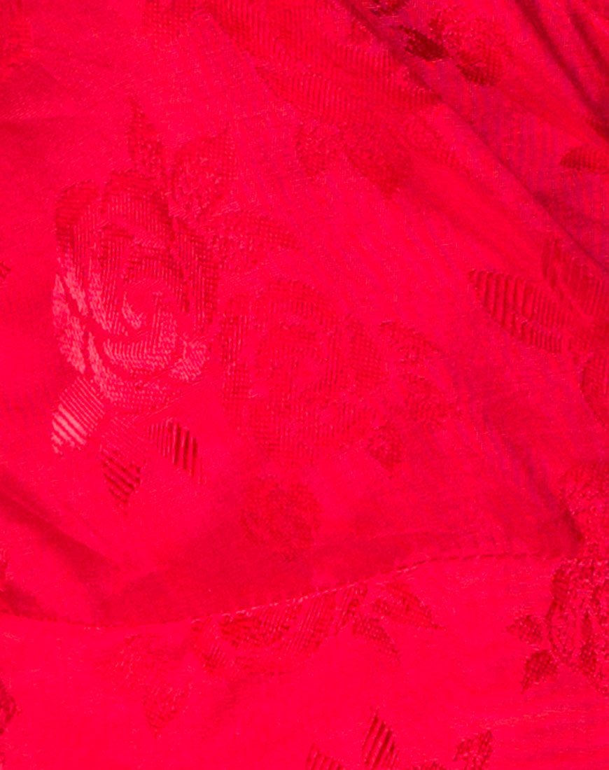 Immagine di Furiosa Wrap Dress in raso rosa rosso
