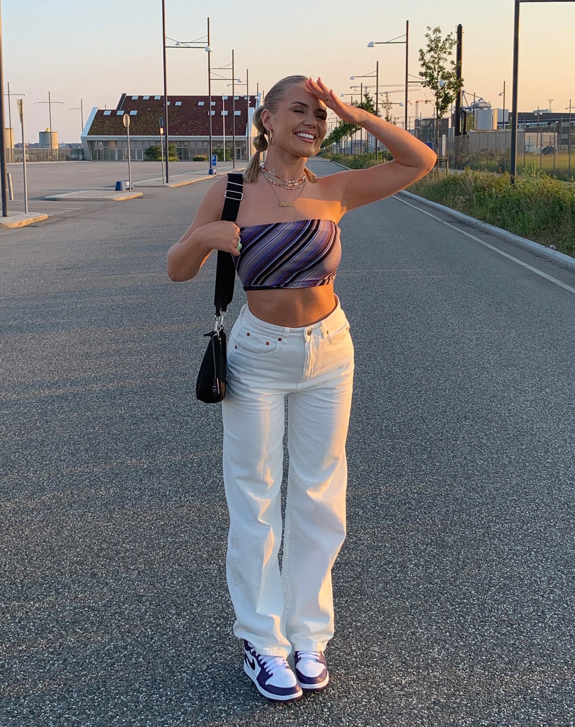 Immagine di Motel X Barbara Kristoffersen Wike Top a fascia anni '70 Diagonale