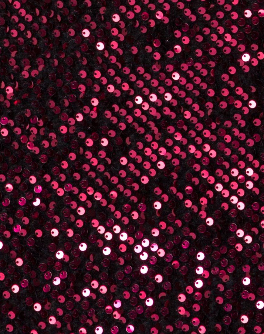 Immagine di Gabby - Vestito con schienale a strappo in paillettes di vino
