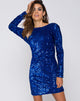 Immagine di Gabby Plunge Back in paillettes Cobalto