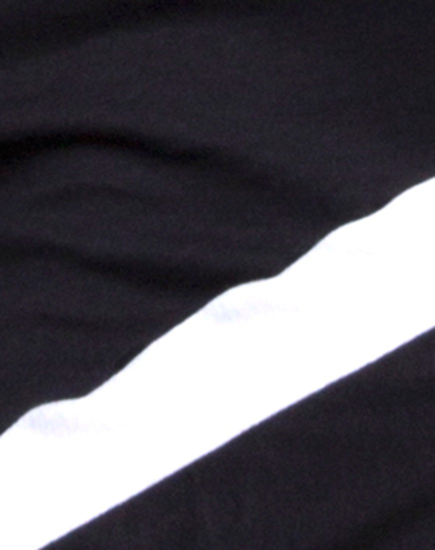 Immagine di Gadice Corpetto Off The Shoulder in nero con striscia bianca