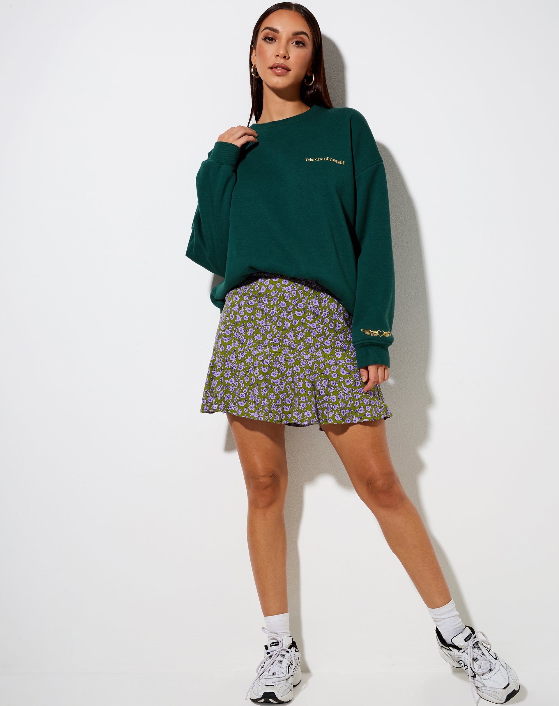 Immagine di Gaelle Mini Skirt in Autumn Blossom Khaki