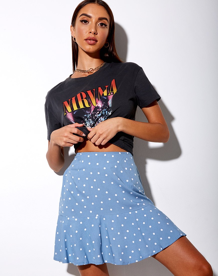 Gaelle - Gonna a ruota in Skater Polka Blu