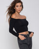 Immagine di Gaga Off The Shoulder Crop in nero