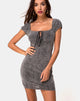 Immagine di Gala Dress in Ditsy Leopard Grey Flock