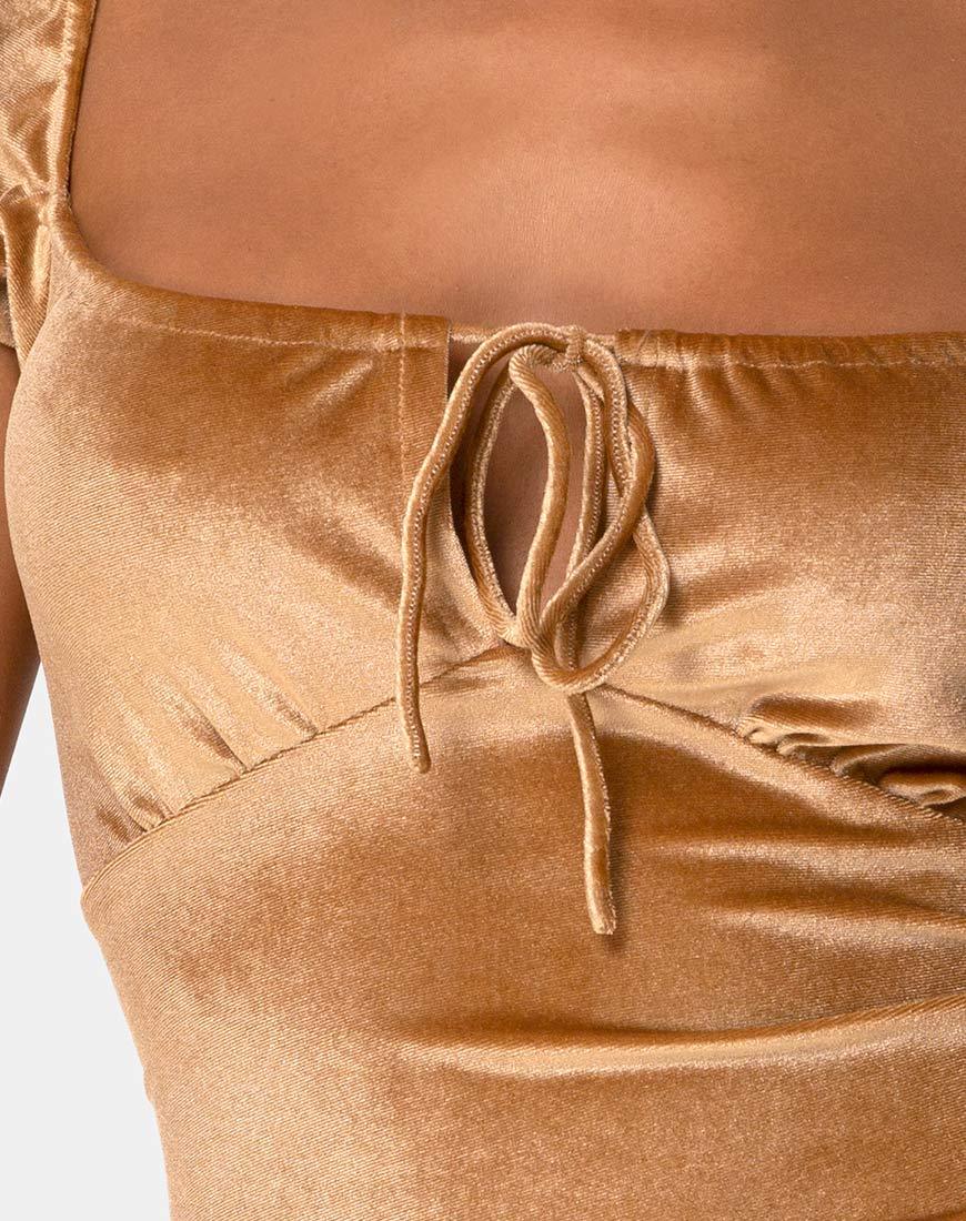 Immagine di Gala Mini Dress in Velvet Gold