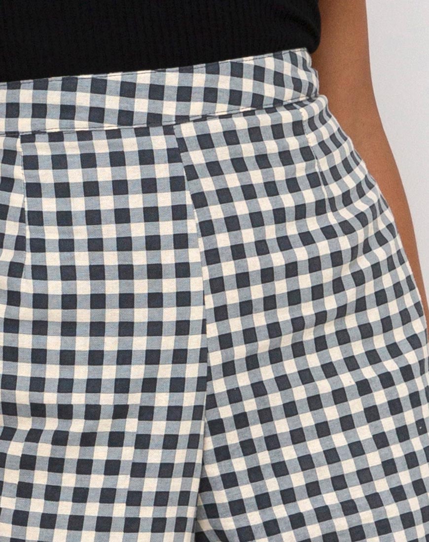 Immagine di Gamila Culotte Trouser in Gingham Crema