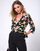 Immagine di Gamthi Wrap Top in fiore vintage