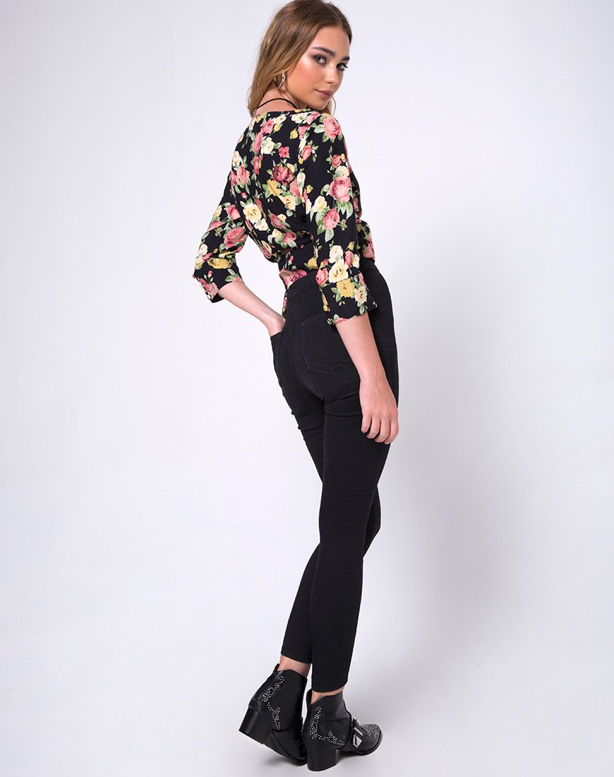 Immagine di Gamthi Wrap Top in fiore vintage