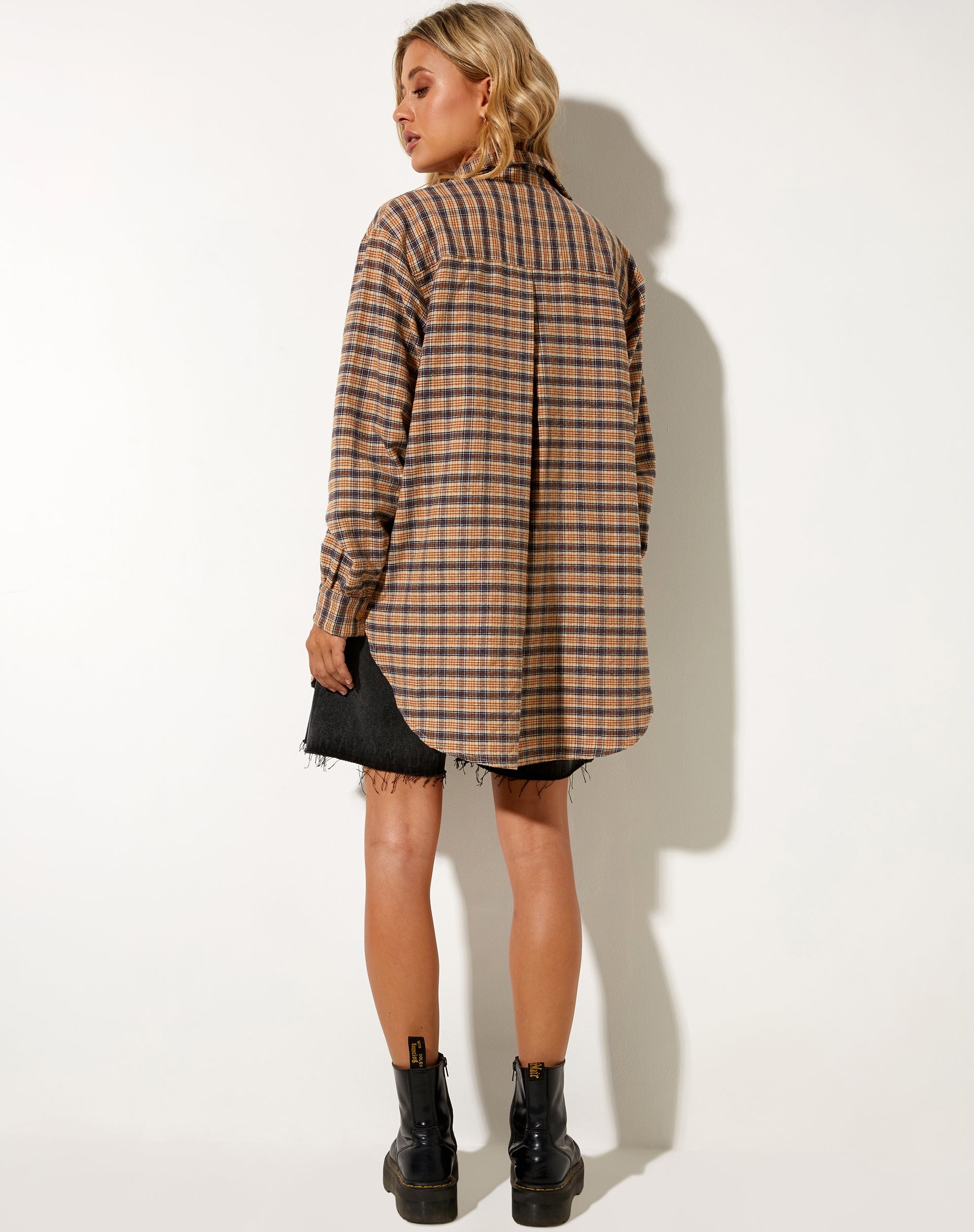 Immagine di Gane Shirt in Check Brown Tan