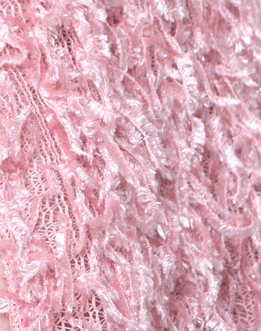 Immagine di Gasta Cardi in maglia Shaggy Rosa zucchero