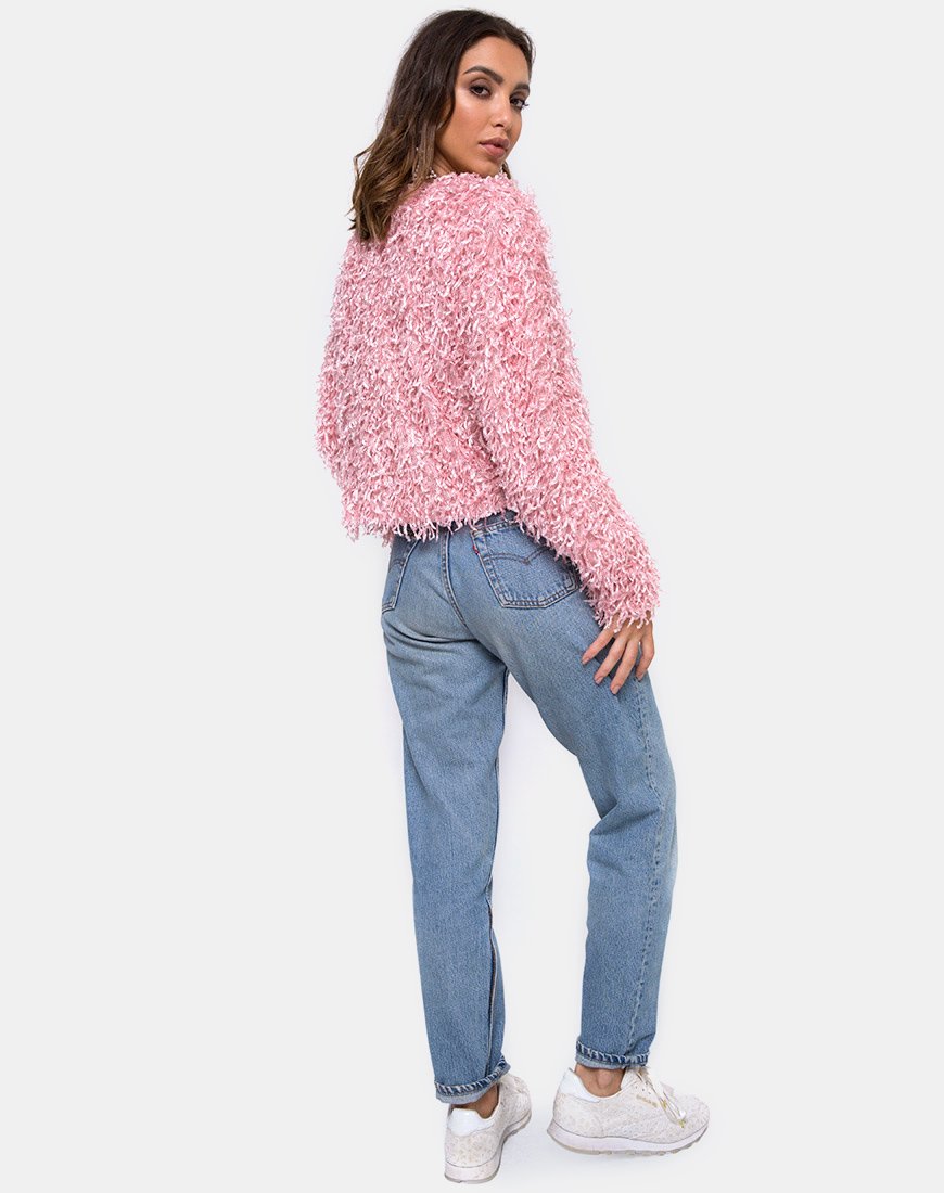 Immagine di Gasta Cardi in maglia Shaggy Rosa zucchero