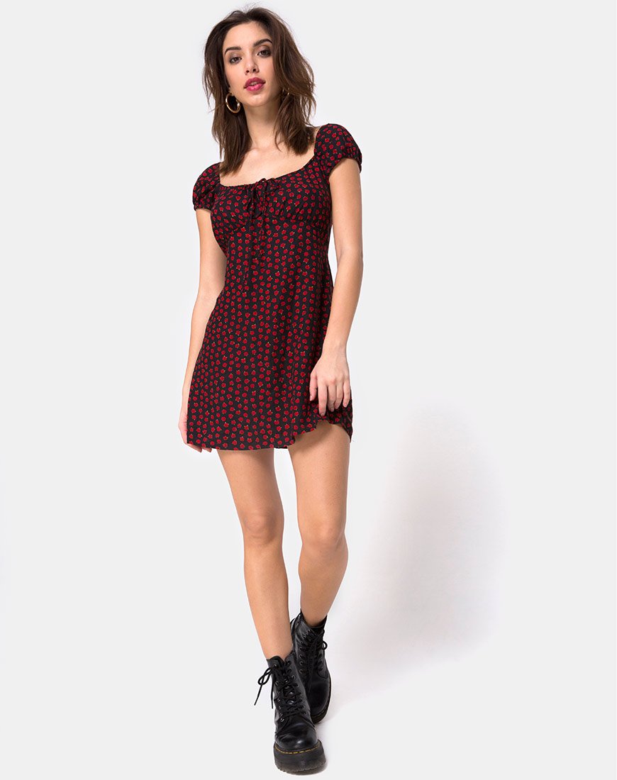 Immagine di Gaval Mini Dress in Dotty Rose Black