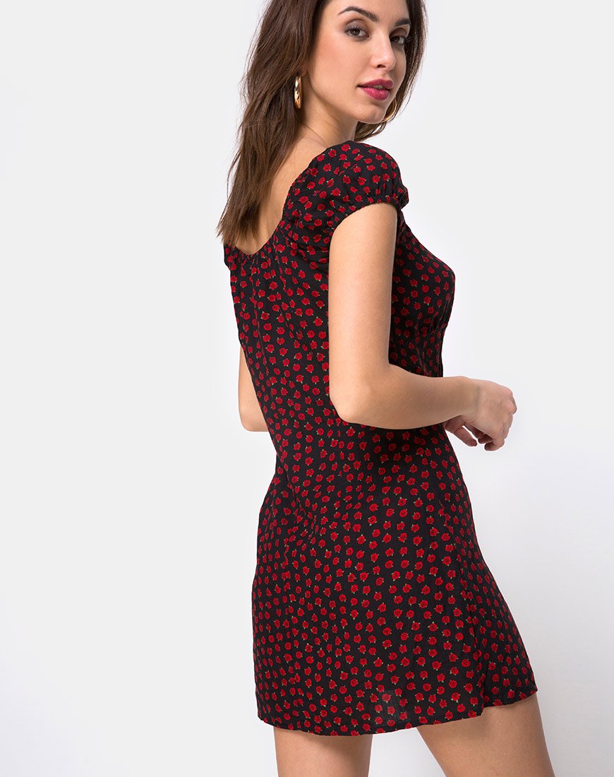 Immagine di Gaval Mini Dress in Dotty Rose Black