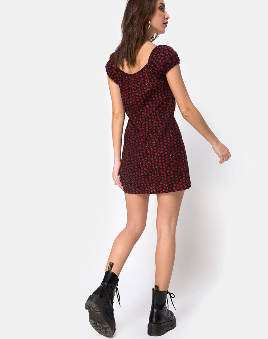 Immagine di Gaval Mini Dress in Dotty Rose Black