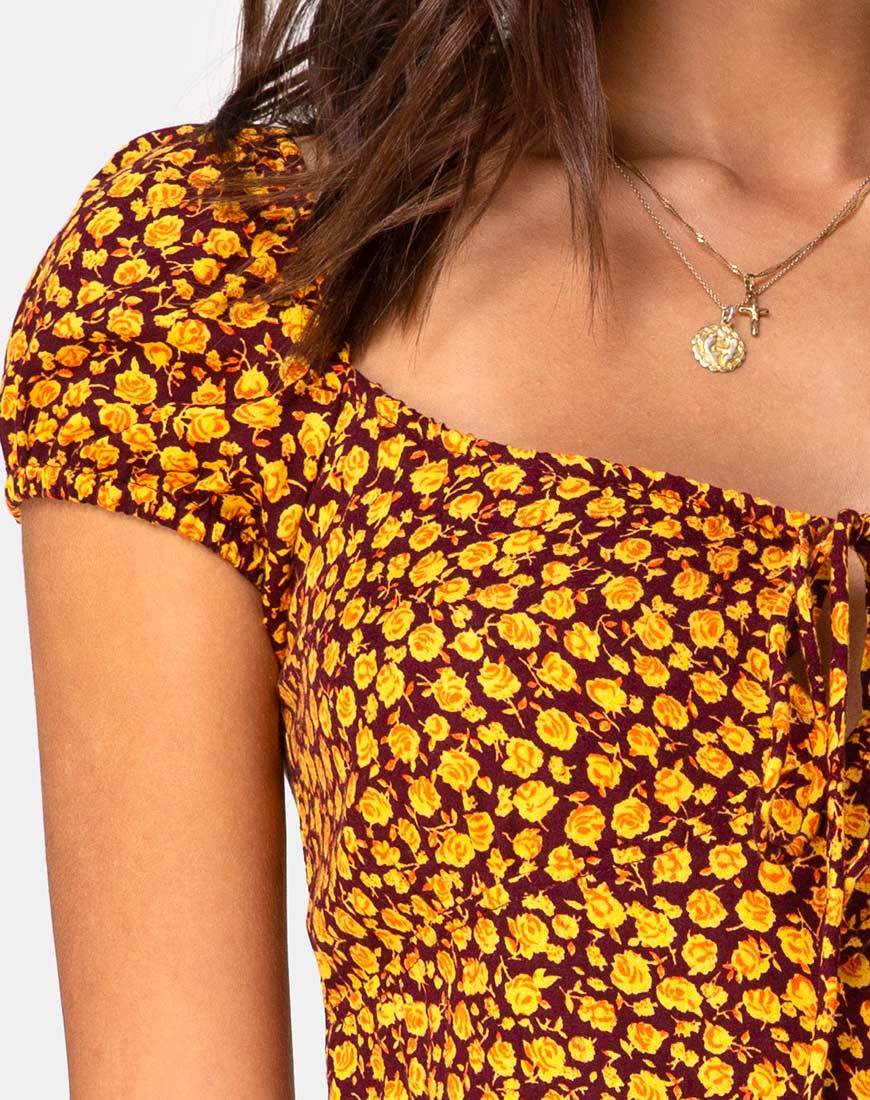 Immagine di Gaval Mini Dress in Ditsy Rose Marigold