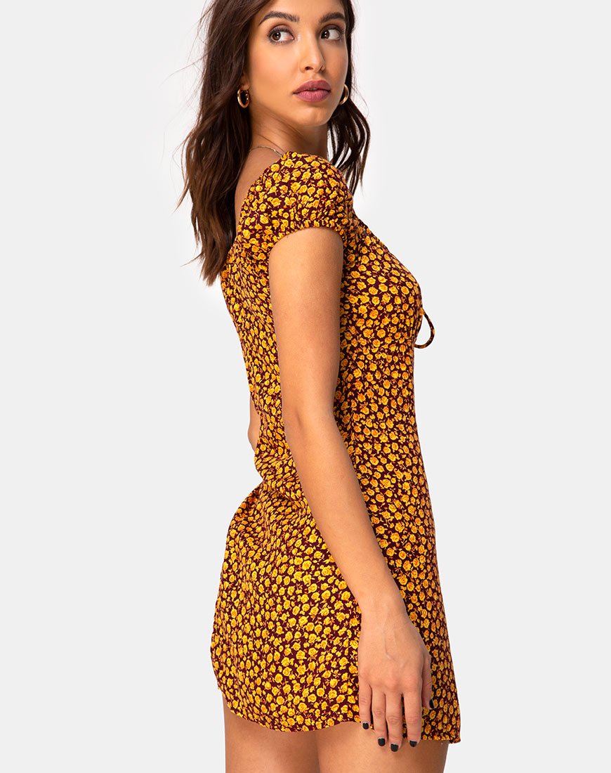 Immagine di Gaval Mini Dress in Ditsy Rose Marigold