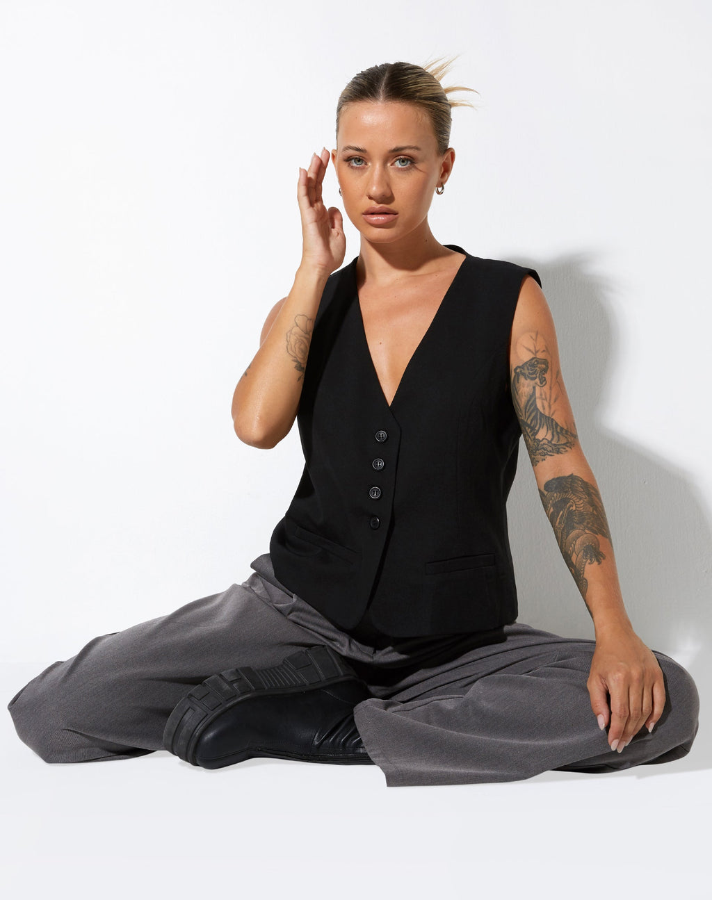 Gilet Gavan in nero sartoriale