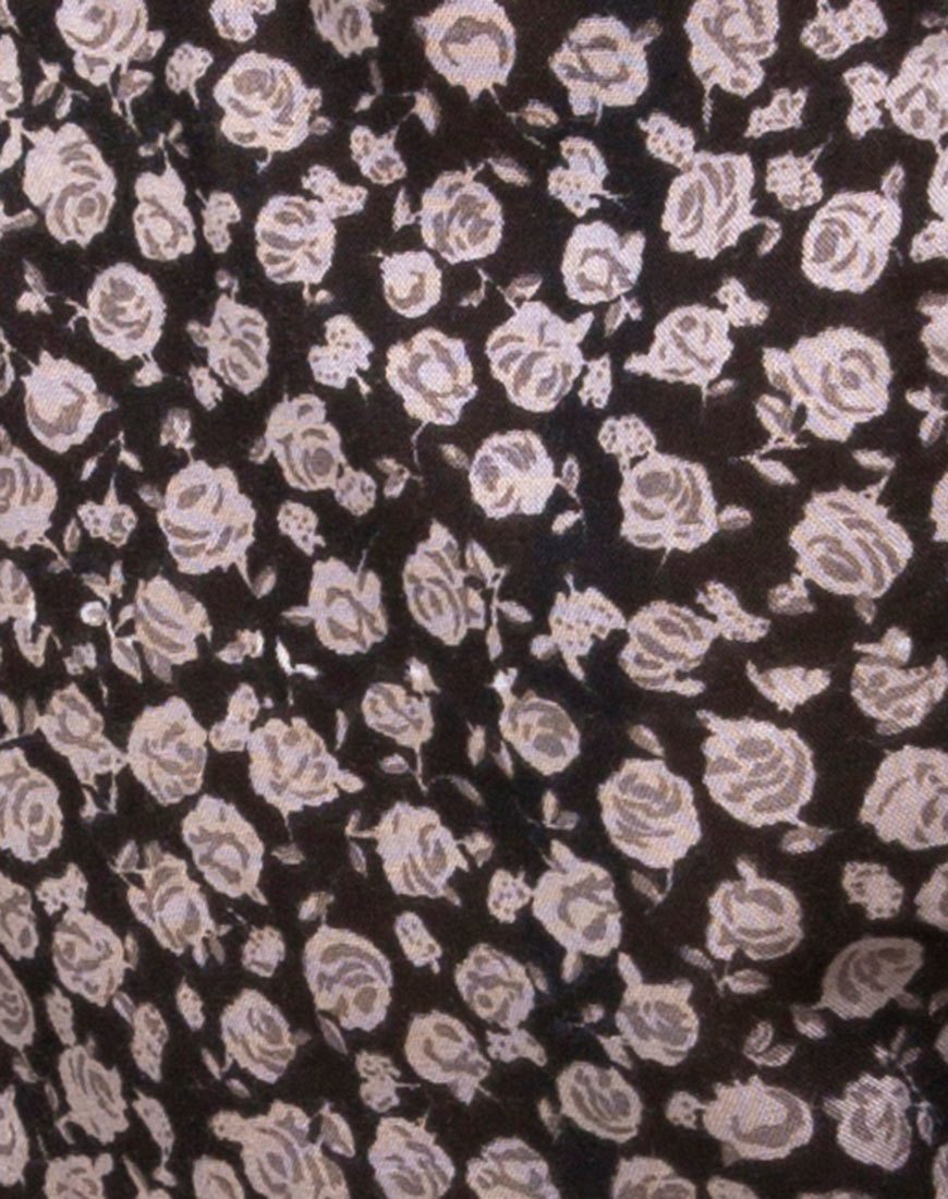 Immagine di Gazalo Cropped Top in Ditsy Rose Nero