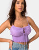 Immagine di Gemala Cami Top in satin Ditsy Rose Lavanda