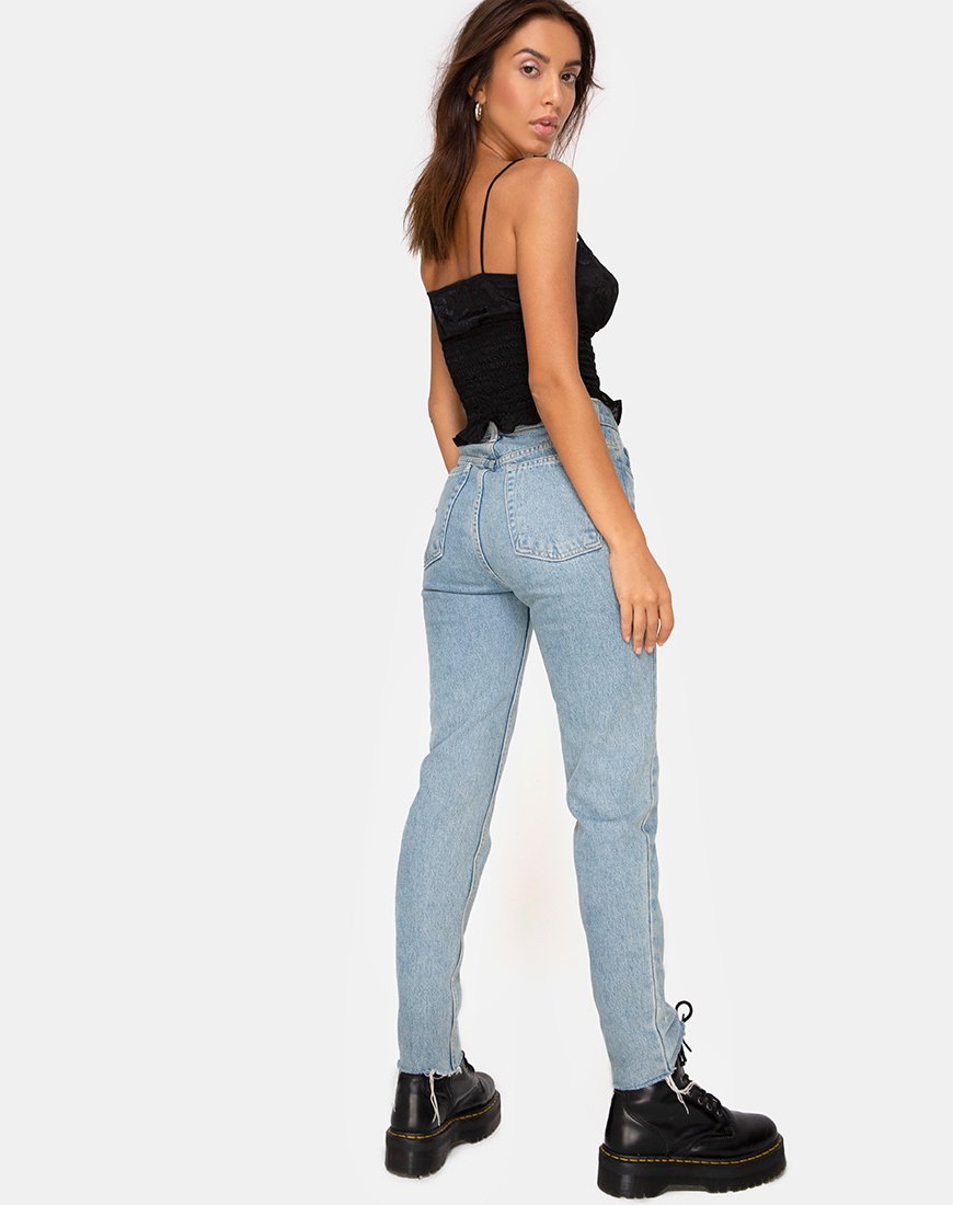 Immagine di Gemala Top in Satin Rose Nero
